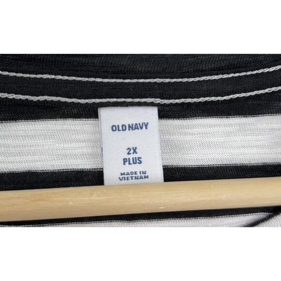 NWT Old Navy Plus Size Striped Skin-Knit T-Shirt Shift Dress 2x‎ Minimalist Boho - Picture 5 of 11